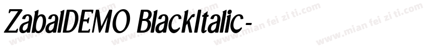 ZabalDEMO BlackItalic字体转换